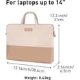 thumbnail image 4 of Laptop Bag 14 inch - for Women Computer Case Shoulder Messenger (creamy-white14), 4 of 6