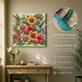 thumbnail image 3 of Sunflower Hummingbird DIY Framed Pearl Painting Kit, Special Shaped Drill Diamond Art Painting Kit, Pearl Gem Art, 20x20cm, 3 of 16