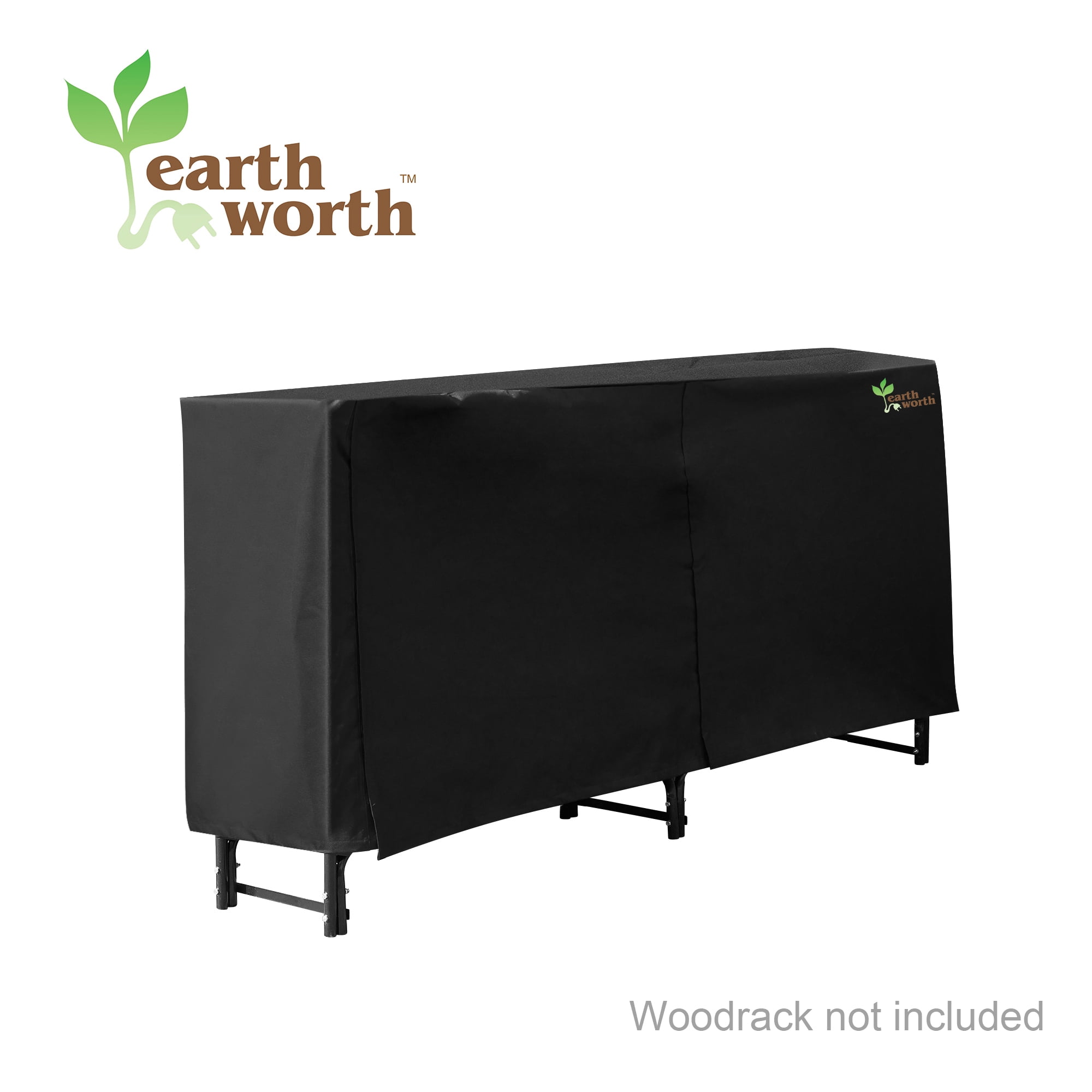 Earth Worth Firewood Log Rack Cover 8 FT Black
