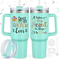 Teacher Christmas Gifts - Best Ever 40 Oz Tumbler Cup, Cute Teacher Gifts for Daycare & Preschool, Mint