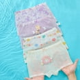 thumbnail image 2 of LIIPEE Girls Boys Underwear 4 Pack Cartoon Butterfly Animal Flower Printed Boxer Briefs Trunks Kids Lovely Party Panties,Green,8-9 Years, 2 of 3