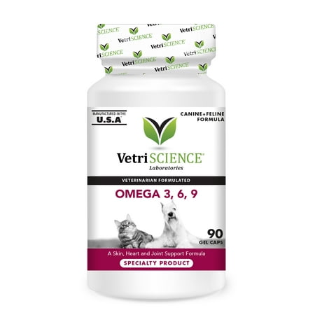 UPC: 0026664136794 | VetriScience Omega 3 6 9 Skin and Joint Health for Dogs & Cats Fish Flavor 90 SoftGels