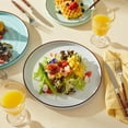 thumbnail image 3 of 10.5 Inch Porcelain Dinner Plates Set of 6, Gradient High Edge Dish Set - Dishwasher, Microwave, Oven Safe, Scratch Resistant, Cool Assorted Colors, 3 of 7