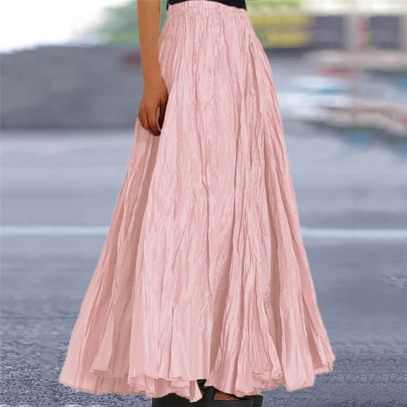 スカート musinsastandardwoman Women's High Waist Long Skirt Dusty Bei Fsqjgq Skirts for Women Long Skirts for Women Black Plus