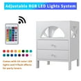 thumbnail image 5 of Clearance! Nightstand with USB Charging Ports and LED Lights,End Table with 2 Drawers and Shelf,White, 5 of 9