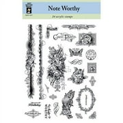 (Price/ST)Hot Off the Press HOTP1077 Clear Stamp Set Noteworthy