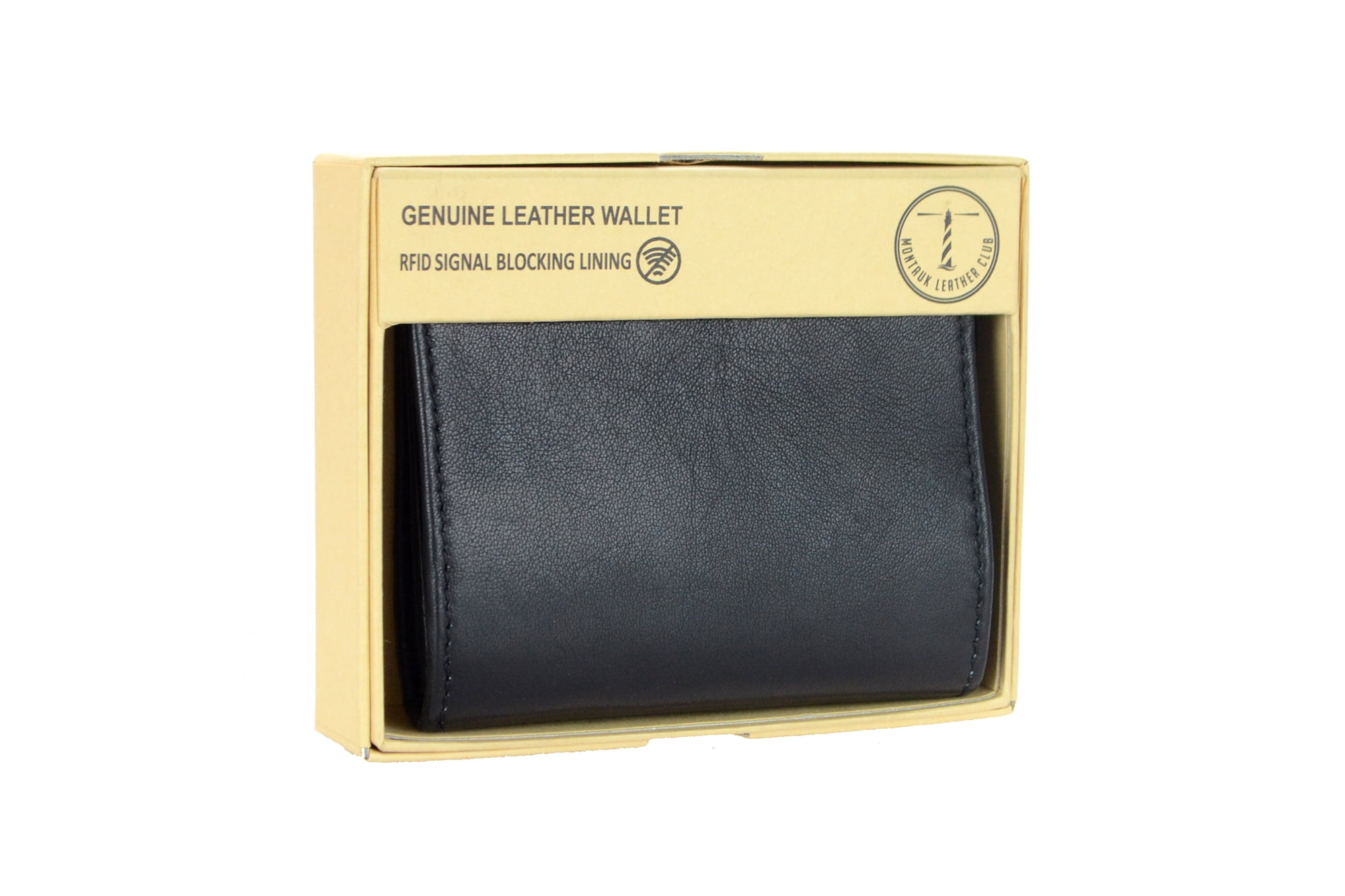 Gents Soft Leather Bi-Fold RFID Protected Money Wallet Mens Coin Holder 