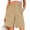 #Style2-Khaki-JSX1, variant on 10" Inseam Bermuda Knee Length Shorts Women Linen Elastic Waist Summer 2025 Lightweight Casual Shorts High Waisted Stretch Wide Leg Workout Long Shorts with Pockets Coffee M