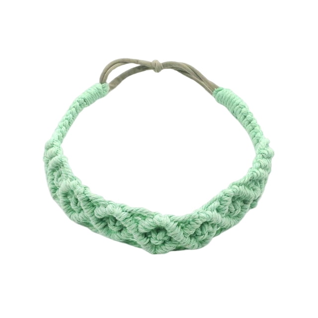 Diadema tejida para mujer, boho elástica, talla inconfundible, banda para el cabello de moda casual, accesorios para el cabello para ejercicio de , , verde