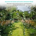 thumbnail image 4 of 48.8" W x 83.8" H Garden Arch, Black Sturdy Metal Iron Arbor, Courtyard Cast Trellis for Various Climbing Plant, Outdoor European-Style Archway Wedding Ceremony Party, 4 of 7