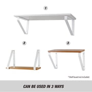 Hyper Tough 9 X 6.5 3-Way Shelf Bracket, White