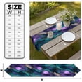 thumbnail image 3 of Purple Blue Ombre Table Runner Linen Burlap Table Runner 70 Inches Long Modern Luxury Abstract Marble Texture Dresser Scarves for Kitchen Island Coffee Dining Party Wedding Holiday Decor 13"x70", 3 of 8