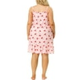 thumbnail image 3 of Unique Bargains Women's Plus Size NightgownSleeveless Sleep Dress Fruit Pajamas, 3 of 7
