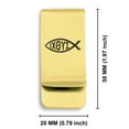 thumbnail image 2 of Stainless Steel Religious Ichthus Fish Classic Slim Money Clip Credit Card Holder, 2 of 2