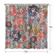 thumbnail image 5 of Waterproof Beautiful Colorful Floral Shower Curtain 72x72 Inch Boho Style Polyester Unique Shower Curtain for Bathroom Hotel Home Decor with 12 Plastic Hooks, 5 of 5