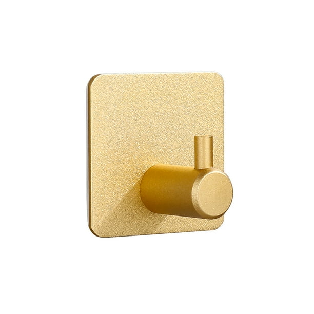 Robe montado en la pared gancho traceless suspensión casero baño soporte de inodoro sombrero bolso de ropa chaqueta de ropa accesorios de rack dorado 4 piezas Advancent HA010228-03B