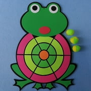Flmtop Cartoon Animal Frog Sticky Ball Target Dart Board Throwing Flying Game Toy Set