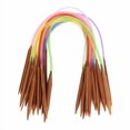 thumbnail image 1 of Juego de agujas de tejer Hilitand Bamboo, 18 piezas, 2.0-10 mm con funda, 1 of 9
