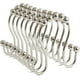 thumbnail image 1 of Ganchos para cortina de ducha, 12 unidades, de metal premium resistente a la corrosión, con diseño de cinco cuentas, deslizantes y silenciosos, ganchos dobles para cortinas y revestimientos de ducha, 1 of 5