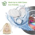 thumbnail image 4 of Reusable Makeup Remover Pads 3 Layers Round Washable Facial Wipes with Mesh Bag, 4 of 5