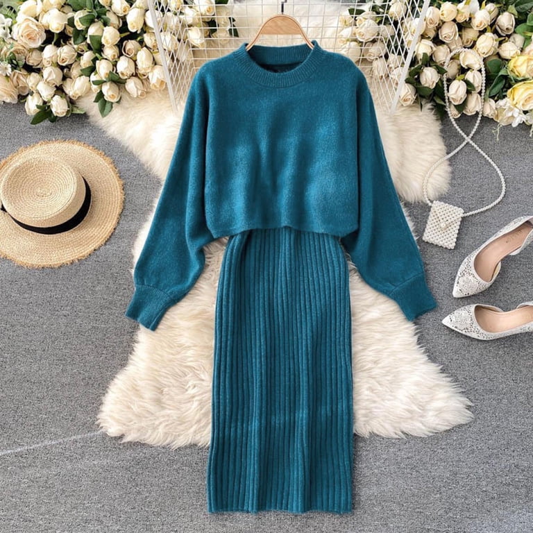sweater midi dress set Lulus | Brown Knit Two-Piece Midi Dress & Sweater Set | Womens | X-Large (Available in L)
