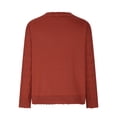 thumbnail image 5 of GigrtiJin Women's Knitting Cotton Coats Long Sleeves V Neck Button down Jackets Casual Solid Color Comfy Tops, 5 of 9