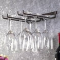 thumbnail image 4 of HCTSHG Red Wine Rack 2 Rows Kitchen Hanging Cup Rack Tall Wine Glass Frame,Stemware Rack Hanger Under Cabinet Wine Glass Rack Kitchen Hanging Storage Rack Organizer, 4 of 8