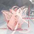 thumbnail image 2 of 10 pieces butterfly candy chocolate gift box with thank you card and ribbon - elegant kraft paper gift box for wedding birthday party Christmas and Halloween gift packaging supplies, 2 of 3