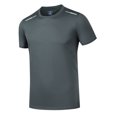 thumbnail image 3 of Men's Sports Shirt Upf 50+Uv Sun Protection Heavier Sun Protection Short Sleeved Sports Wave Shirt Beach T-Shirt,Grey,4XL, 3 of 4