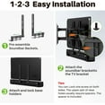 thumbnail image 5 of FrostHike Soundbar Mount Sound Bar TV Mount for Mounting Above or Under TV , Sound Bar Mount Up to 13.2 Lbs, Two Removable and Lockable Hooks for Back or Bottom Holes, 5 of 5