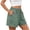 Mint Green, variant on Fnooota Womens Bermuda Shorts, Elastic Waist Casual Loose Fit Drawstring Summer Shorts White Size S-2XL