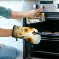 thumbnail image 2 of Sunflowers and Butterflies Kitchen Oven Mitt and Pot Holder Sets 4 Pcs for Baking, Cooking and Grilling, Heat Resistant Up To 392 °F, 2 of 7