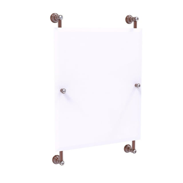 Carolina Crystal Collection Rectangular Frameless Rail Mounted Mirror