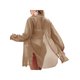 thumbnail image 4 of VISgogo Bikini de verano para mujer, vestido camisero largo suelto con cierre de botón de solapa de manga larga de Color sólido transparente VISgogo  moda, 4 of 5