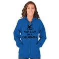 thumbnail image 3 of Can't Keep Calm a Drummer Percussion Zip Up Hoodie Men's Women's Brisco Brands X, 3 of 6