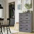 thumbnail image 5 of Better Home Products Cindy 5 Drawer Chest Wooden Dresser with Lock in Gray, 5 of 14