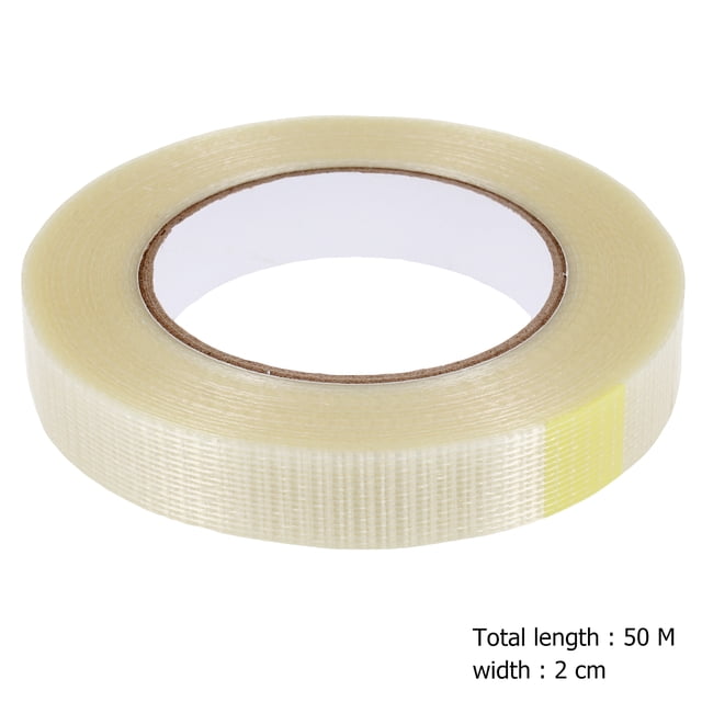 DEEPCRAFF Fiber Tape Packing Tape Refills Brown Packing Tape 1Pcs 20mm x 50m Light Yellow