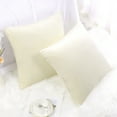 thumbnail image 2 of PiccoCasa 18"x18" Throw Pillow Covers Euro Decorative Throw Pillowcases Set of 2, Pearl White, 2 of 8