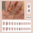 thumbnail image 2 of 24 uñas postizas, diseño de uñas postizas de ataúd con diamantes de imitación en 3D, uñas postizas acrílicas de bailarina brillante, uñas postizas con pegamento brillante, uñas postizas para mujeres JAMW Sencillez, 2 of 5