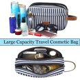 thumbnail image 4 of Bolsa de cosméticos CHAO Portátil rayas azules 26 x 12 x 16 cm, 4 of 5
