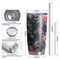 thumbnail image 6 of 20 Oz Pioneer Flower Coffee Tumbler Double Wall Insulated Stainless Steel Water Bottle | Metal Reusable Thermoses Flask with Cup Cap | Leak & Sweat Proof with Anti-Dust Lid, 6 of 7