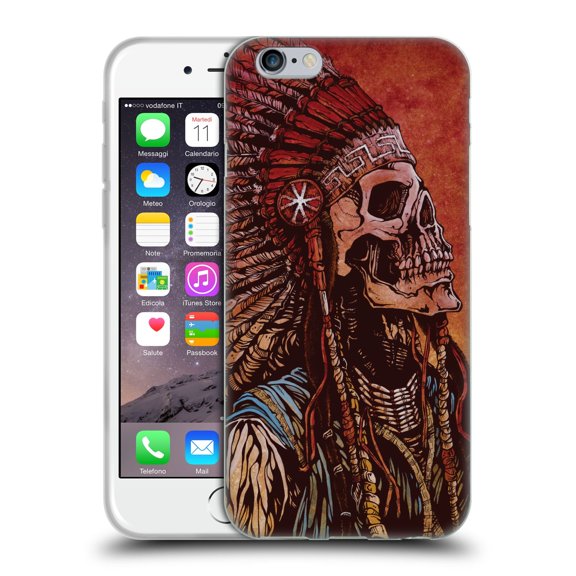 Head Case Designs Officially Licensed David Lozeau Colourful Grunge Native American Soft Gel Case Compatible with Apple iPhone 6 / iPhone 6s