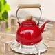 thumbnail image 3 of Tetera de esmalte, tetera china de 1,4 l, cafetera de porcelana con agarre cómodo. Rojo, 3 of 9