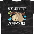 thumbnail image 4 of Inktastic My Auntie Loves Me with Sloth and Hearts Boys or Girls Baby Bodysuit, 4 of 5