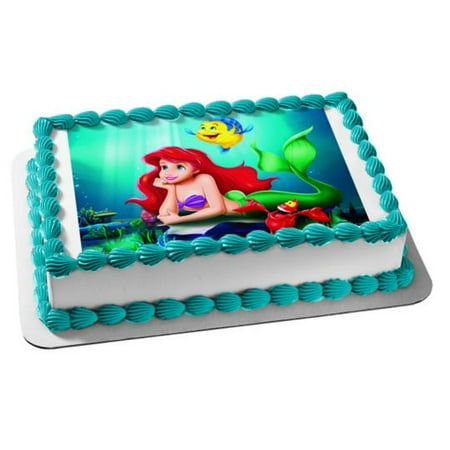Disney The Little Mermaid Ariel Flounder Sebastian Edible Cake