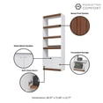 thumbnail image 4 of Manhattan Comfort Ratzer Bookcase from Engineered Wood in White and Brown, 4 of 9