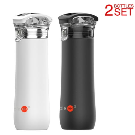 Holiday Season | 2-Pack Simple HH 23oz BPA Free Double Wall Vacuum Insulated Stainless Steel Water Bottle With Leak Proof Lid, Sweat Free, High Quality, Cup Holder Friend Size, Great For Gym