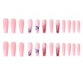 thumbnail image 4 of Kit de uñas a presión TANGJMXG 12 tamaños 24 uñas postizas de acrílico rosa, 4 of 5
