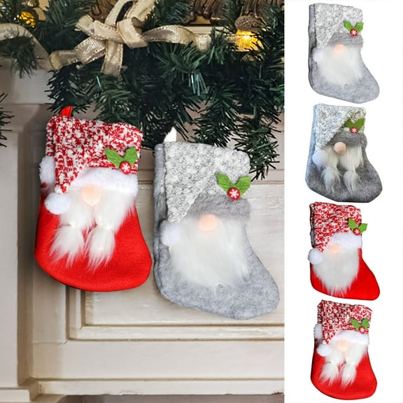 Xuniizn Christmas Stockings Bulk, Assorted Festive Xmas Stockings for Fireplace Mantel Decor, Traditional Holiday Ornaments, Christmas Decorations for Home, Cloth