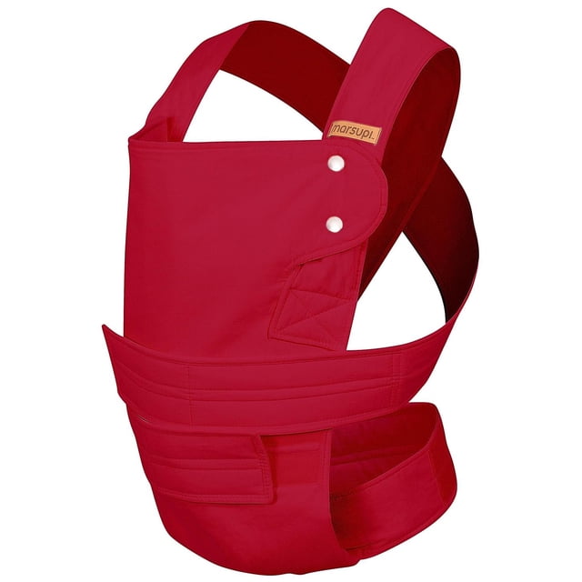 Portabebés Marsupi Rojo Ruby Ajustable Algodón Orgánico Talla SM 2 Posiciones para Recién Nacido